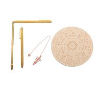 UPKOCH Kit de Varillas de Radiestesia de Cobre Retráctiles con Péndulo y Tapete para Adivinación Espiritual Portátiles y Precisión para Búsqueda de Energía y Respuestas No
