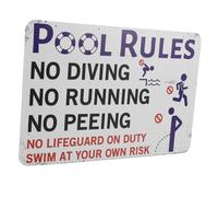 UPKOCH Letrero de Advertencia de Piscina Metálico Decorativo con de Seguridad Señalización para Exteriores Aviso Divertido para Protección