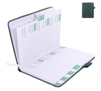 UPKOCH Libreta de Direcciones Telefónicas Pequeña de Pu Verde, Ligera y Compacta para Almacenar Direcciones Cierre de Correa, Adecuado para Uso Diario y Oficina