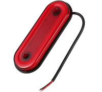 UPKOCH Luces de Posición Laterales LED para Remolque y Camión 12v/24v Color Rojo Barra de Luz Ovalada de Señalización Conjunto de Luces de Advertencia para Vehículos Comerciales