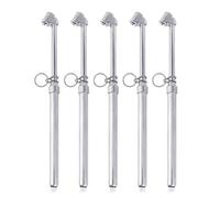 UPKOCH Manómetro de Aire Portátil 5 Unidades Medidor Mecánico de Presión de Neumáticos Vástago Metálico para Coches Camiones Suv y Motocicletas Accesorio Práctico para Revisión de