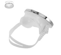 UPKOCH Máscara de Buceo Facial Completa Ovalada para Adultos Gafas de Snorkel Vidrio Templado Antivaho Estructura de Acero Inoxidable Blanca Banda Ajustable y Sellado Antifugas para