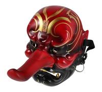 UPKOCH Máscara Japonesa de Tengu Tradicional de Plástico Ajuste Ajustable y Uso Cómodo para Decoración en Espacios de Vida y Escenarios Teatrales