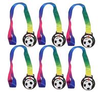 UPKOCH Medallas de Fútbol para 6 Pcs Cobre Metálico Medallas Deportivas de Competición Trofeos de Premios para Eventos Escolares y Torneos al Aire Libre