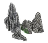 UPKOCH Modelos de Rocalla Artificial para Bonsái de Interior Mini Rocalla de 4 Piezas para Micro Paisajes y Decoración de Macetas Adornos Realistas para Jardines en Miniatura
