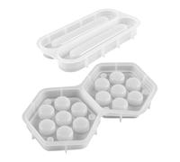 UPKOCH Molde de Silicona Decoración Versátil para Tapa Caja de Dados Hexagonal de Resina Epoxi 2 Piezas Fácil Limpieza y Proyectos Múltiples