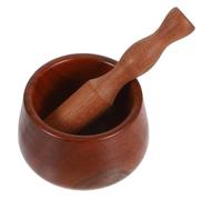 UPKOCH Mortero de Madera para Ajo y Alimentos con Diseño Rústico Elegante, Tazón para Moler Manualmente en Cocina, Set de 1 Pieza para Triturar y Machacar