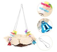 UPKOCH Nido Colgante de Ratán para Juguete Columpio para Aves Nido Natural de Fácil Instalación Estimula Coordinación y Entretenimiento para Mascotas