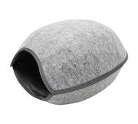 UPKOCH Nido de Gatos con Boca de Pescado casa de Fieltro para Gatos Casas Cosa Cama de Gato cálida caseta para Gatos de Interior Nido de Cama para Mascotas Tela de Fieltro Gris Claro