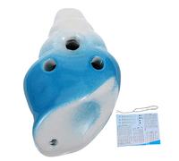 UPKOCH Ocarina De 6 Agujeros De Cerámica Portátil Diseño De Caracol Instrumento Musical Para Principiantes Color Azul Juguete Encantador Para Niños