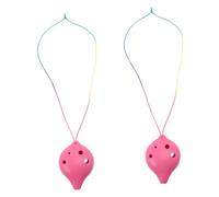 UPKOCH Ocarina De Plastico 2 Piezas Resina Ocarina Ocarina De 6 Agujeros Ocarina Creativa Boca Ocarina Pequeña Ocarina Cancionero De Ocarina Mini Ocarina De 6 Agujeros Ocarina De Cerámica Abs Rosa