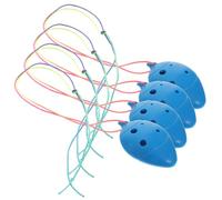 UPKOCH Ocarina Portátil de 6 Agujeros para Principiantes Niños, Instrumento Musical Fácil de Aprender en Abs Ligero Cuerda, 4 Piezas para Práctica y Diversión Color Aleatorio