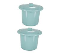 UPKOCH Orinal Paquete de 2 Piezas para Adultos y Niños Portátil con Tapa Plástico Ligero Color Aleatorio Adecuado para Viajes y Uso en Casa