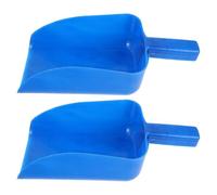 UPKOCH Pala de Alimentación para Ganado de Plástico Grueso Azul, Tamaño Grande 23x15 Cm, 2 Piezas, Pala Manual para Piensos de Aves y Animales de Granja, Herramienta Resistente