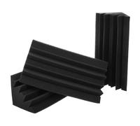UPKOCH Paneles Absorbentes de Sonido 3 Unidades 12x12x30cm Esponja Insonorizante Negra Alta Densidad Trampas de Graves para Insonorización Acústica en Estudios, Cines y Ktv