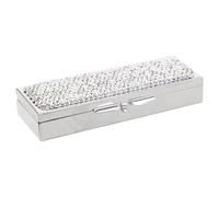 UPKOCH Pastillero Metálico Mini 3 Compartimentos y Diseño Gemas de Imitación, Organizador Portátil para Almacenamiento de Medicamentos, Estuche para Viajes y Bolso