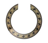 UPKOCH Pegatina 3d para Boca de Guitarra Acústica Dorada, Incrustación Decorativa de Plástico 145 Mm Exterior X 105 Mm Interior, Calcomanía Personalizada para Modificación y Arte