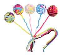 UPKOCH Pelota De Juguete para Gatos Diseño De Campana De Lana Ligera y Suave Multicolor 5 Piezas para Interior Gatitos