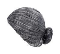 UPKOCH Peluca de Abuela para Mujer Mayor de Halloween, Color Gris Oscuro, Fibra Sintética Transpirable, Tamaño Único, Peluca de Cosplay para Fiestas y Teatro