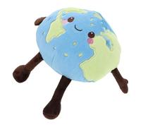 UPKOCH Peluche Redondo Planeta Tierra Educativo para Niños, Cojín de Felpa Suave Tamaño Mediano, Decoración Científica para Aula y Habitación Infantil, Juguete Astronómico Infantil