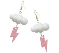 UPKOCH Pendientes De Relámpago Colgantes De Nube Pendientes De Nube Gotas De Lluvia Joyería Creativa Para Niñas Colgantes De Para Mujeres Originales De Tormentas Eléctricas