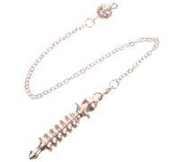 UPKOCH Péndulo de Metal Espiral para Adivinación con Cadena Colgante Decoración Delicada y Colgante Joyería para Meditación y Sanación Energética Rosa Dorado