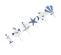 UPKOCH Percha de Pared Azul Estilo Mediterráneo de Material Sintético, Gancho Creativo para Ropa y Sombreros, Método de Almacenamiento Resistente y Decorativo Hogar
