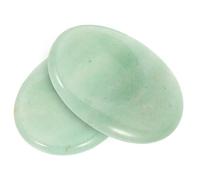 UPKOCH Piedras De Masaje Naturales De Pulgar 2 Piezas Tamaño Ovalado De Nefrita Verde Portátil Para Raspar Dedos Alivio De Tensión y Ansiedad Uso Facial y Manual