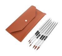 UPKOCH Pincel de Acuarela de Viaje, Set de Pinceles Retráctiles, Bolsa de Piel PU, Portátil y Compacto, Trazos Detallados, Punta Ajustable, para Estudiantes y Profesionales, Urban