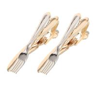 UPKOCH Pinza De Corbata Para Hombre Alfiler De Corbata Cubertería Cobre Sujeción Segura Negocios Bodas 2 Piezas Estilo Profesional