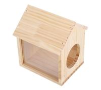 UPKOCH Plataforma De Alimentación De Agua para Pequeños Animales Casita Transparente para Hámsteres Juguete De Madera para Escalar Jaula para Cobayas y Hámsteres Casa