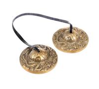 UPKOCH Platillo de Meditación Tibetano de Latón Hecho a Mano, Campana Pequeña Doble Dragón para Yoga y Percusión Religiosa, Instrumento de Percusión Manual para Terapia y Mindfulness