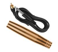 UPKOCH Pluma para Tatuar Eléctrica Rotativa de Aleación de Aluminio Portátil y Ligera Tamaño Mini Color Rosa Dorado Interfaz Rca Adecuado para Tatuajes Pequeños y Principiantes
