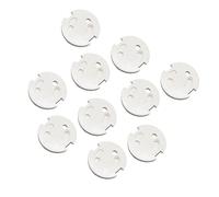 UPKOCH Protector para Enchufes Franceses de Abs Blanco, Tapa de Seguridad Infantil Adhesivo Fuerte y Prevención de Choque Eléctrico, Paquete de 10 Unidades para Bebés