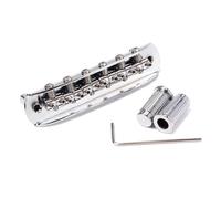 UPKOCH Puente de Guitarra Eléctrica de Metal Ajustable con Silla Top-loading para Jazz y Semi Hollow Incluye Tornillos y Llave Color Plateado