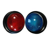 UPKOCH Pulsadores para Concursos Infantiles de Mano 2 Unidades Rojo y Azul Botón de Respuesta con Luz y Sonido para Juegos Educativos y Actividades Escolares