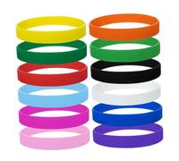 UPKOCH Pulsera De Fiesta Muñeca Pulseras Para Pulseras De Colores Verde Favores De Fiesta A Granel Accesorios Muñequera Pulseras Para Eventos Gel De Sílice 12 Piezas X 4