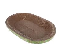 UPKOCH Rascador para Gatos Tazón de Cartón para y de Descanso y Actividad para Mascotas para Gatos Interiores y Gatitos Color Verde Pequeño