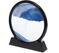 UPKOCH Reloj de Arena 3D de 7 Pulgadas Marco Negro Decoración Artística de Paisaje Arena en Movimiento Líquido para Escritorio y Oficina Juguete Ejecutivo Creativo
