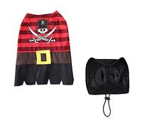 UPKOCH Ropa para Mascotas de Transformación Disfraz Estilo Pirata Sombrero para Halloween Ropa Divertida para Perros de Cosplay