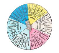 UPKOCH Rueda De Emociones Metálica Decorativa Pin Portátil Emociones Para Terapia Emocional y Decoración De Espacios