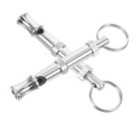 UPKOCH Silbato para Perros De Metal Sonido Ultrasónico para Adiestramiento Canino, Paquete De 2 Unidades, Ligero y Portátil, Adecuado para Cachorros y Perros Grandes, Accesorios para Mascotas
