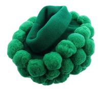 UPKOCH Sombrero de Brócoli Divertido para Disfraz con Pompones Grandes de Acrílico, Gorro de Punto Cálido y Cómodo Adecuado para Otoño y Viajes en Color Verde