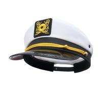 UPKOCH Sombrero de Capitán Ajustable Bordado para Hombre y Mujer Ala Curva para Protección Solar Sombrero de Disfraz Marinero Adecuado para Cosplay Fiestas y Uso Diario