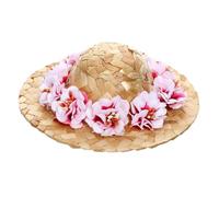 UPKOCH Sombrero De Paja para Perro Sombrero De Sol Accesorio De Disfraz para Estación Cálida y Verano Cordón