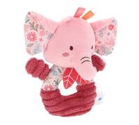 UPKOCH Sonajero De Peluche Para Recién Nacido Sonido Estimulante, Anillo De Mano Rosa, Suave Material De Peluche, Juguete Sensorial Para Ñiño 0-1 Año, Diseño De Elefante,