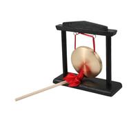 UPKOCH Soporte de Gong de Madera para Gong Tradicional Chino con Mazo para Meditación y Sanación con Sonido Incluye Soporte para Escritorio y Mazo para Bendición de Inauguración Casa