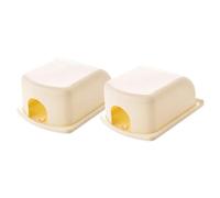 UPKOCH Tapas de Enchufes de Salida Beige de Abs, Protectores de Enchufes Antichoque Adhesivo, 2 Piezas para Seguridad en Baños y Balcones