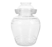 UPKOCH Tarro de pepino chino fermentación olla 2.5 litros olla de barro coreana puede vegetales olla de vidrio frascos de vidrio con tapa fermentación puede tarros de vidrio Kimchi tanque cerveza