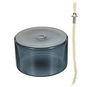 UPKOCH Tarro de Vidrio Negro para Lámpara de Aceite Decorativa y Recargable Cuerda de Algodón, Adecuado para Boda y Hotel Diseño Sofisticado y Romántico